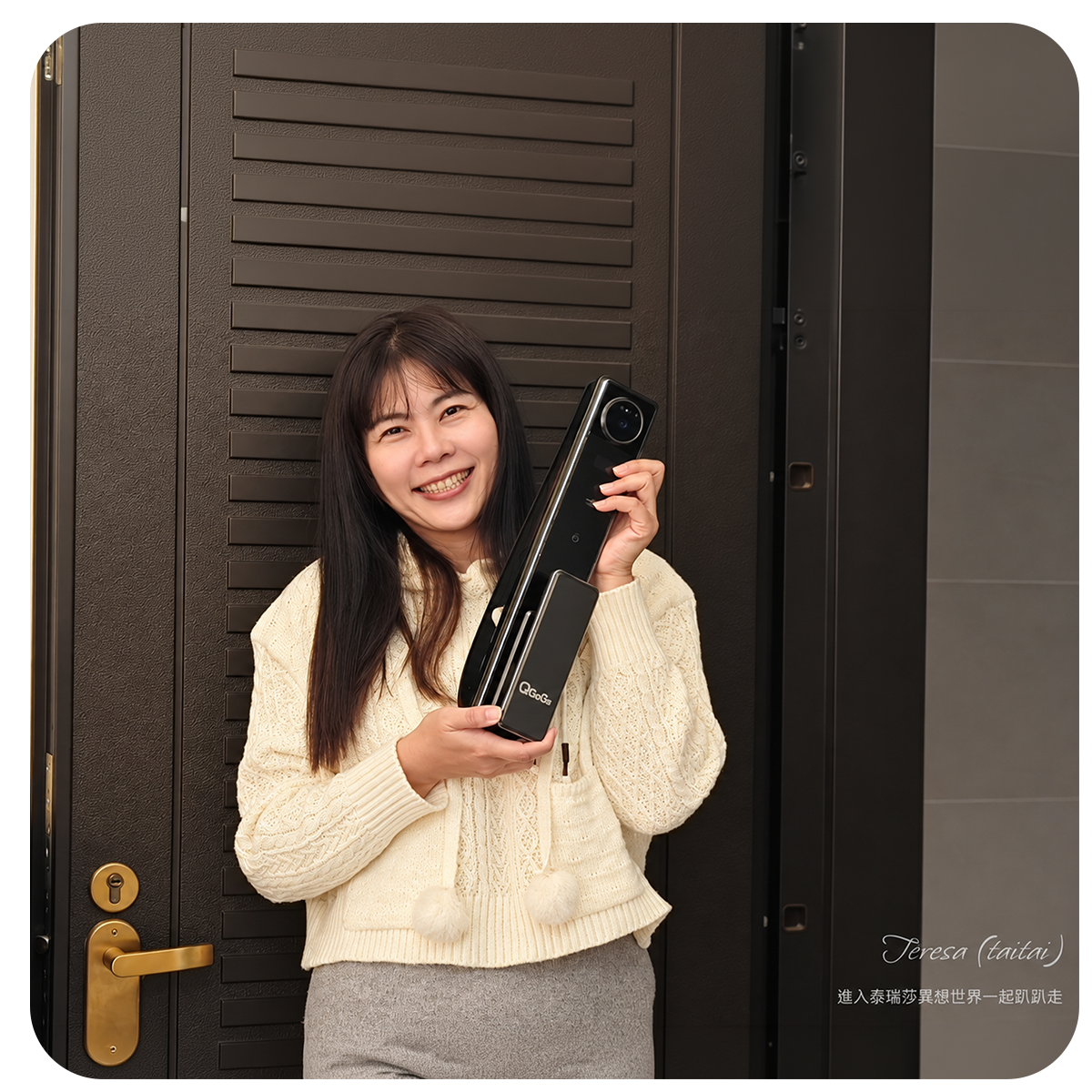 |電子智慧鎖推薦|這是泰泰第2次裝電子鎖了，開箱QGOGO M102 max電子智慧鎖 ，有遠端貓眼真的好方便~│進入泰瑞莎異想世界