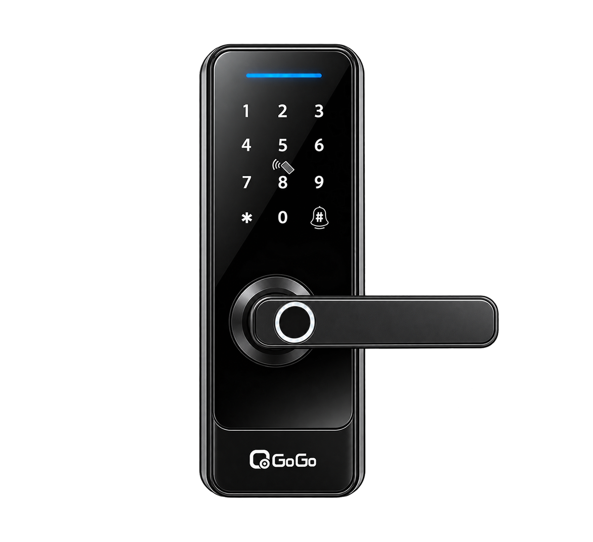 QGOGO｜M9plus 智能防盜鎖 指紋/密碼/悠遊卡/鑰匙/APP開鎖