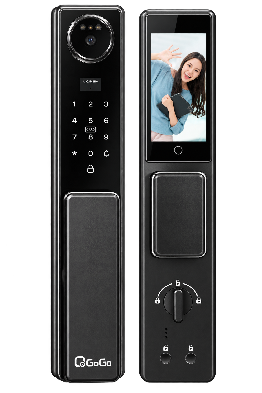 QGOGO｜M102 max 人臉辨識 智能貓眼電子鎖 雙向通話一按即開